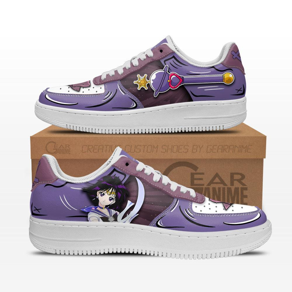 Sailor Saturn Custom Anime Low-Top Leather Sneakers
