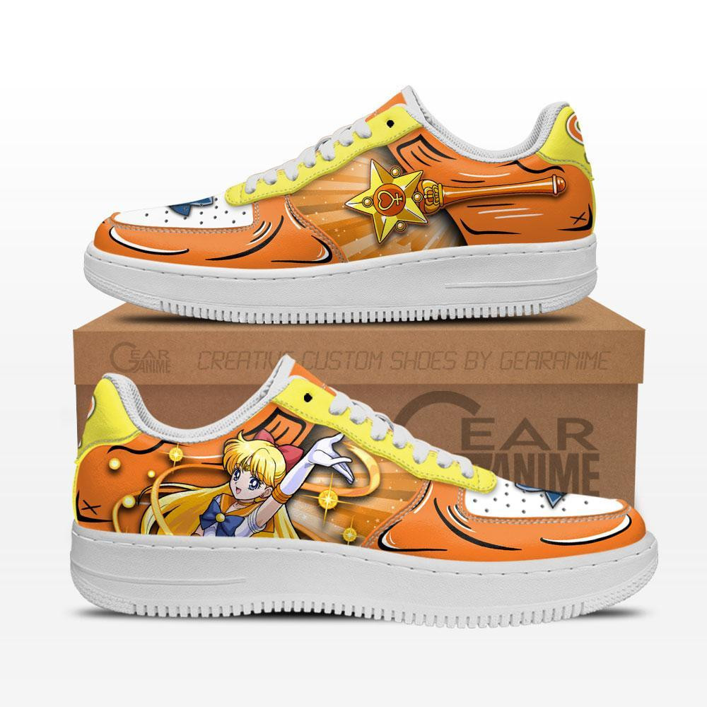Sailor Venus Custom Anime Low-Top Leather Sneakers