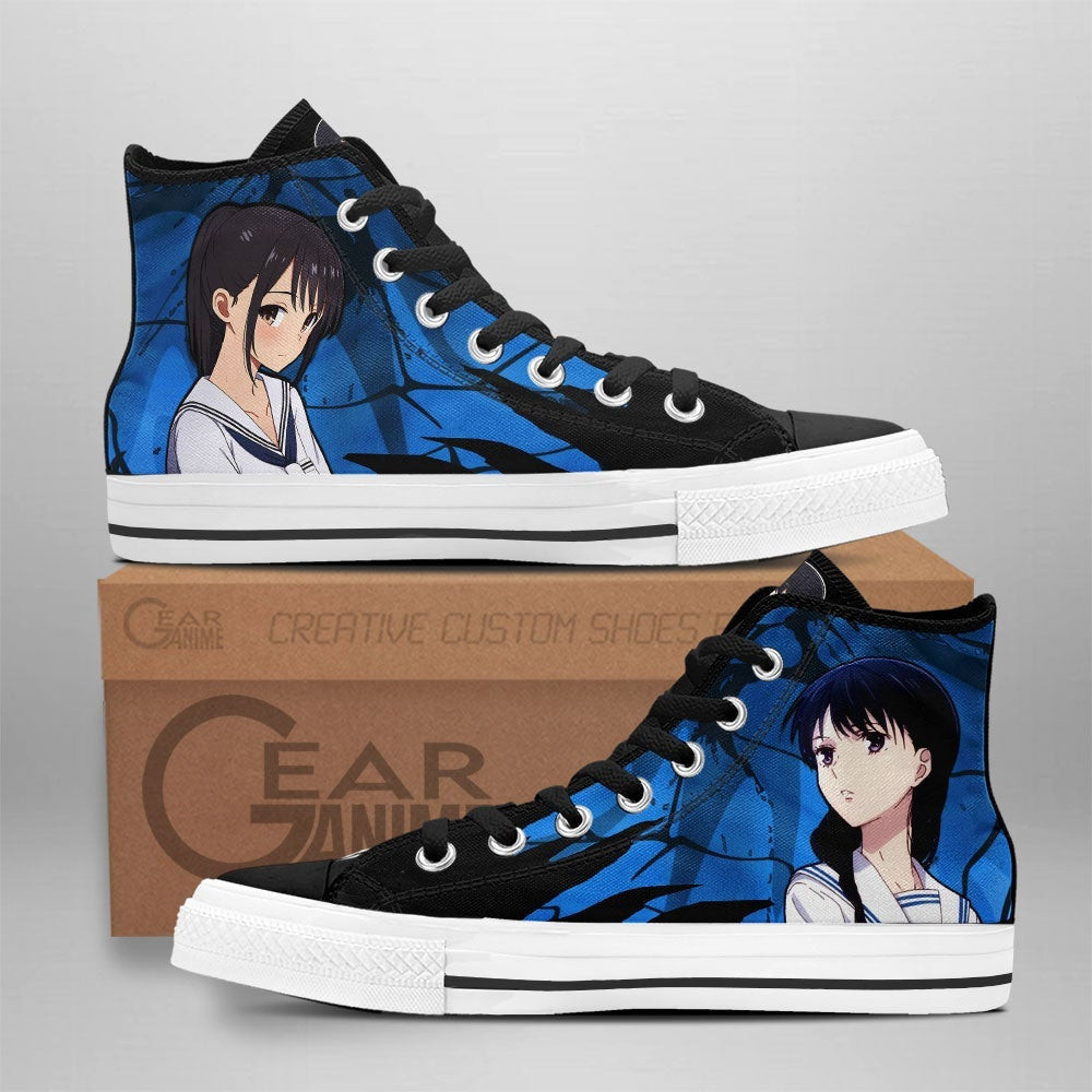 Saki Hanajima Custom Anime High-Top Canvas Shoes