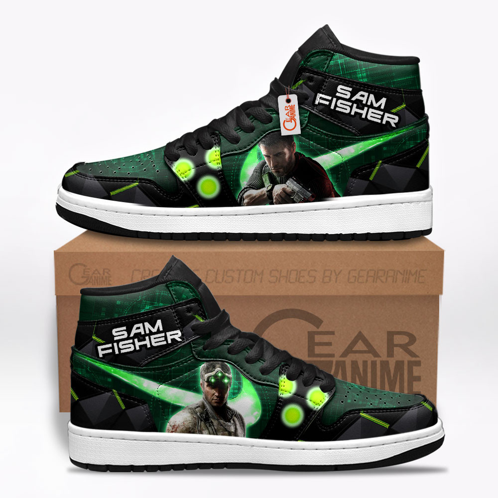 Sam Fisher Custom Gaming High-Top Leather Sneakers