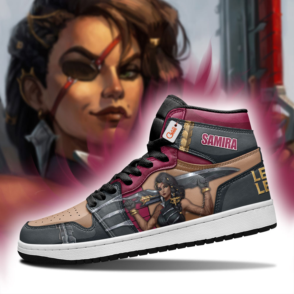 Samira Custom Gaming High-Top Leather Sneakers LOL Custom Name