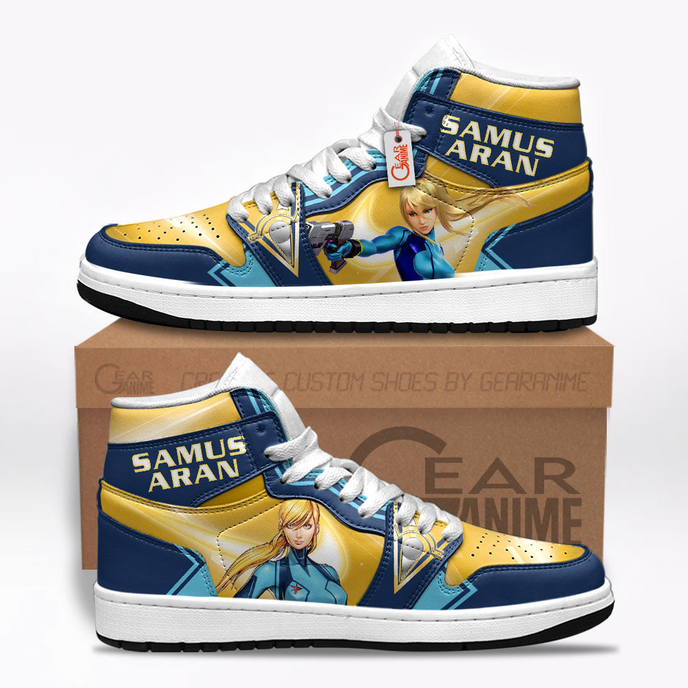 Samus Aran Custom Gaming High-Top Leather Sneakers
