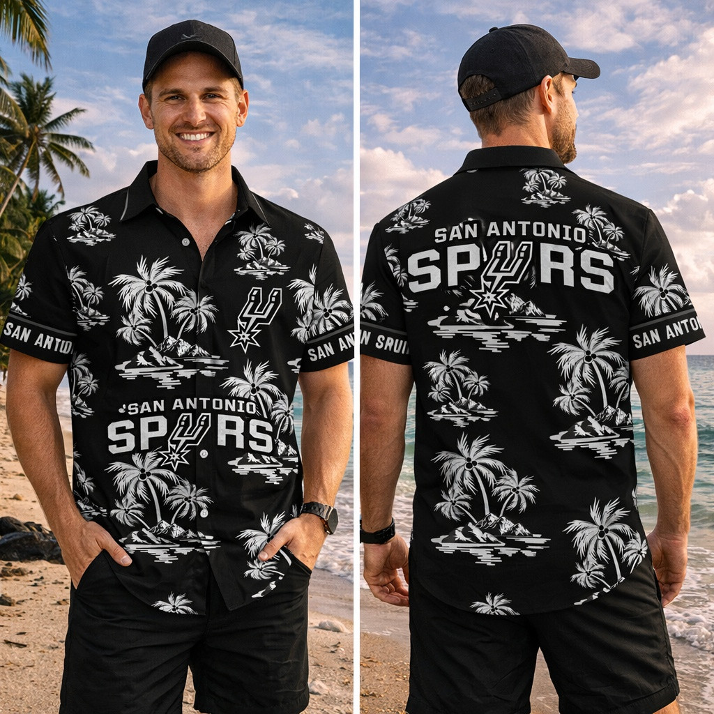 San Antonio Spurs Hawaiian Shirt Tropical Summer Beach Merch Gift For Men