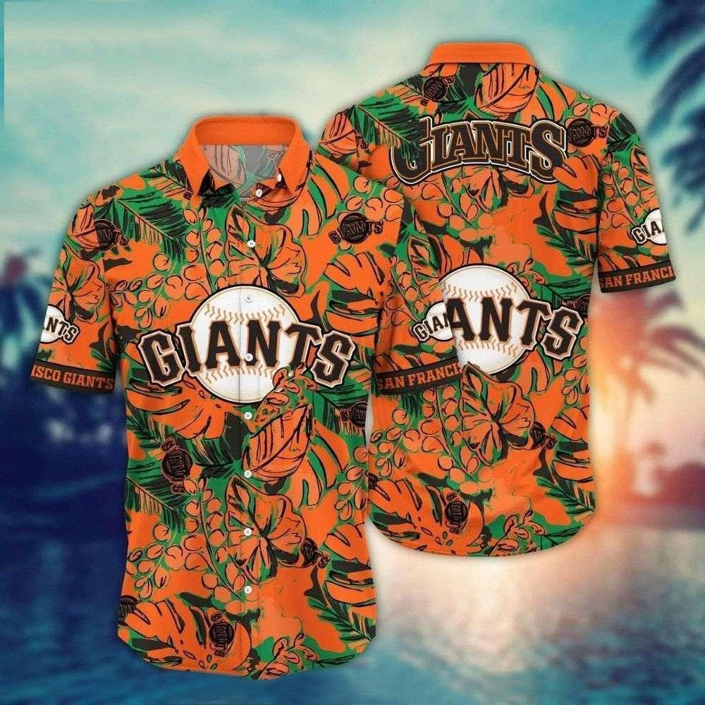 San Francisco Giants Botanical Burst Hawaiian Shirt MLB Apparel Gift For Baseball Players