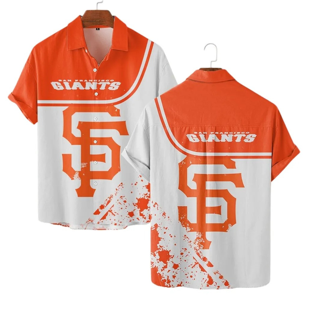 San Francisco Giants Classic Bold Logo Hawaiian Shirt Baseball Clothing Cool Gifts For Dad