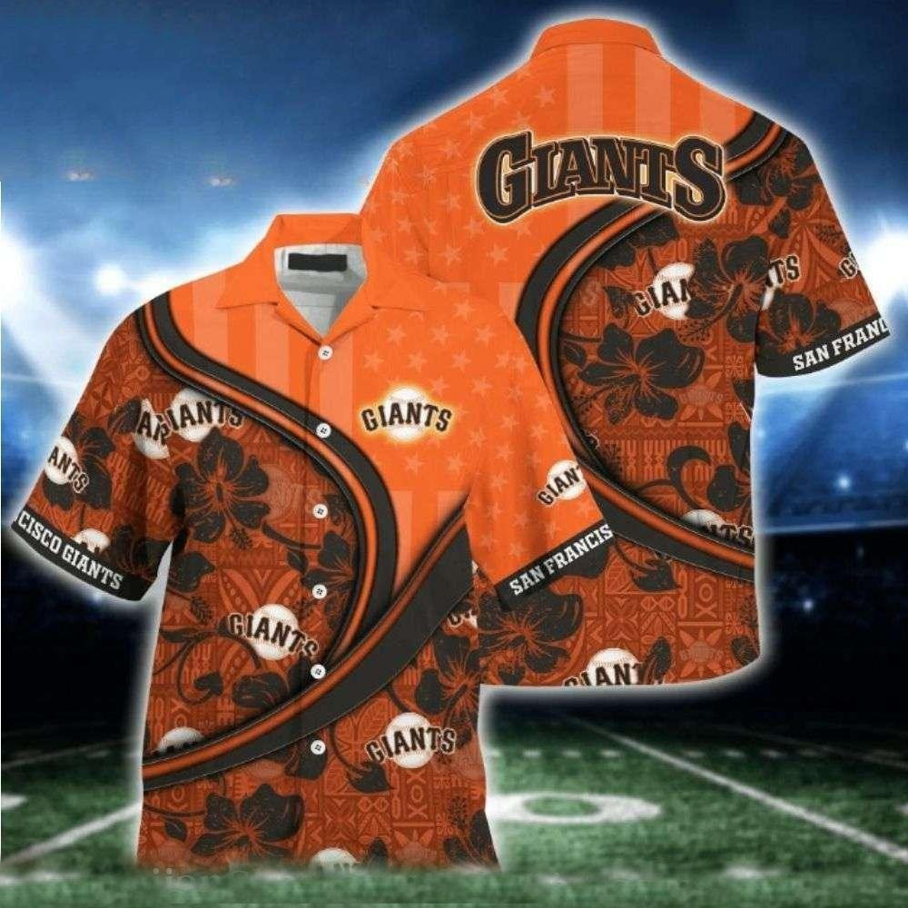 San Francisco Giants Hibiscus Swirl Hawaiian Shirt Soccer Tropical Shirt Gift For Her