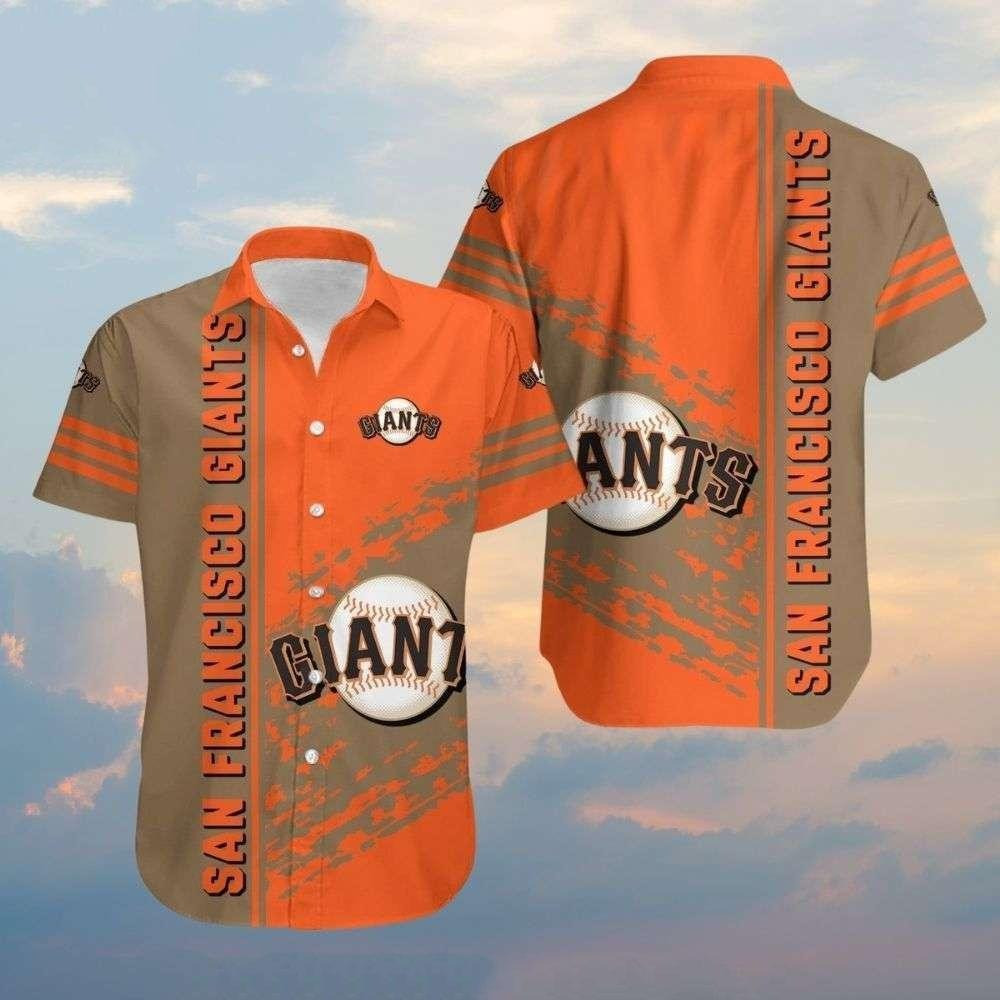 San Francisco Giants Retro Brush Stroke Hawaiian Shirt Sports Aloha Shirt Gift For Dad