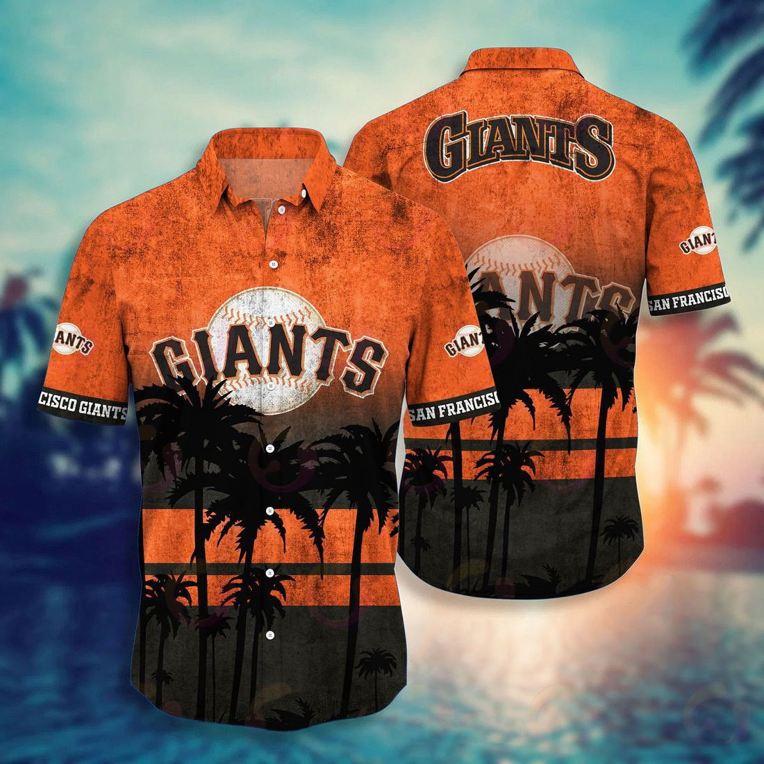 San Francisco Giants Sunset Palm Hawaiian Shirt Fan Gear Gift For Sports Lovers