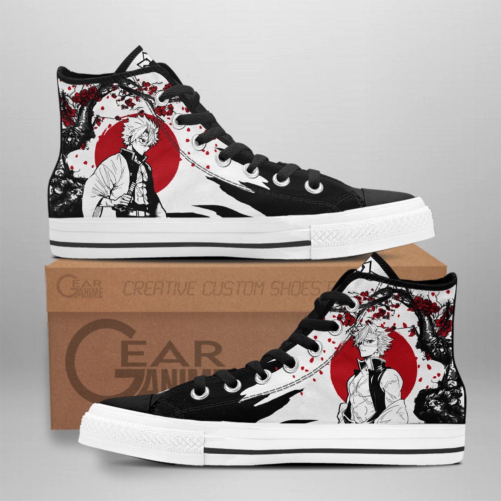 Sanemi Custom Anime High-Top Canvas Shoes