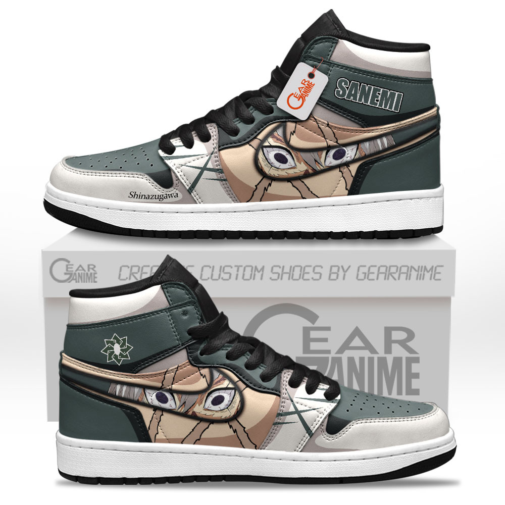 Sanemi Shinazugawa High-Top Leather Sneakers Custom Name