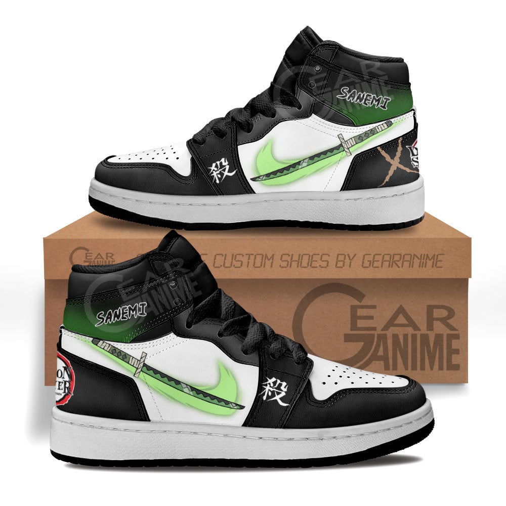 Sanemi Shinazugawa Skills Custom Anime Kids High-Top Leather Sneakers