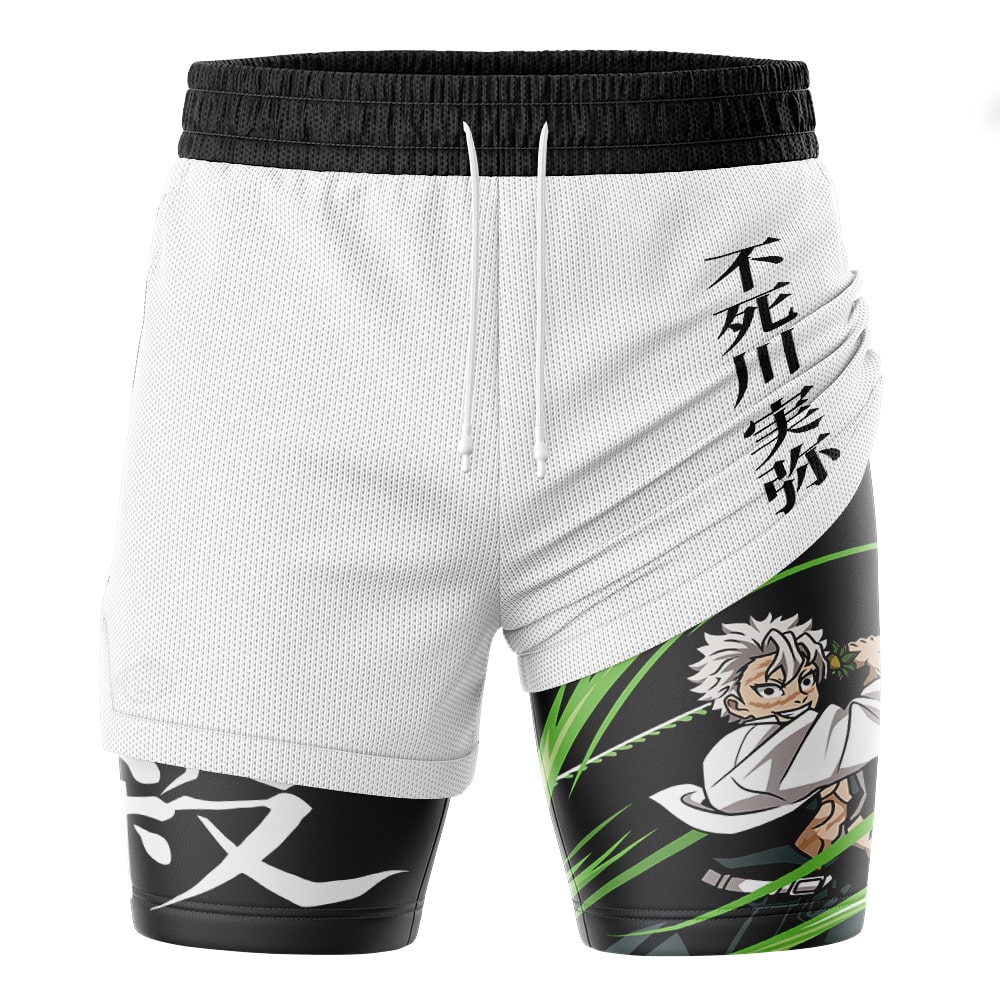 Sanemi Shinazugawa Wind Hashira Demon Slayer 2-in-1 Performance Shorts