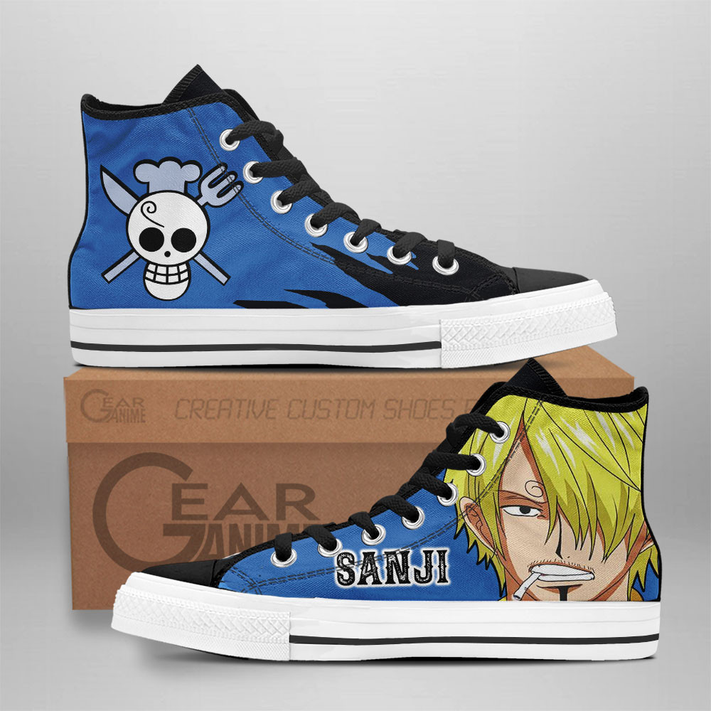 Sanji Custom Anime High-Top Canvas Shoes Film Red Edition