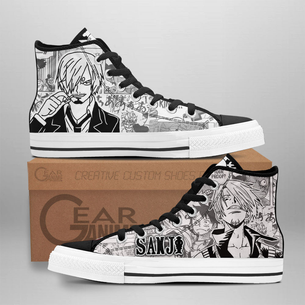 Sanji Custom Anime High-Top Canvas Shoes