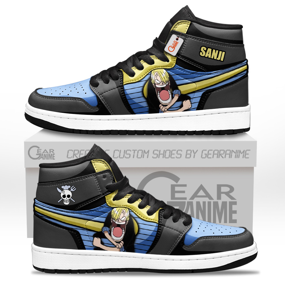 Sanji Custom Anime High-Top Leather Sneakers Big Mouth Personalized Collection