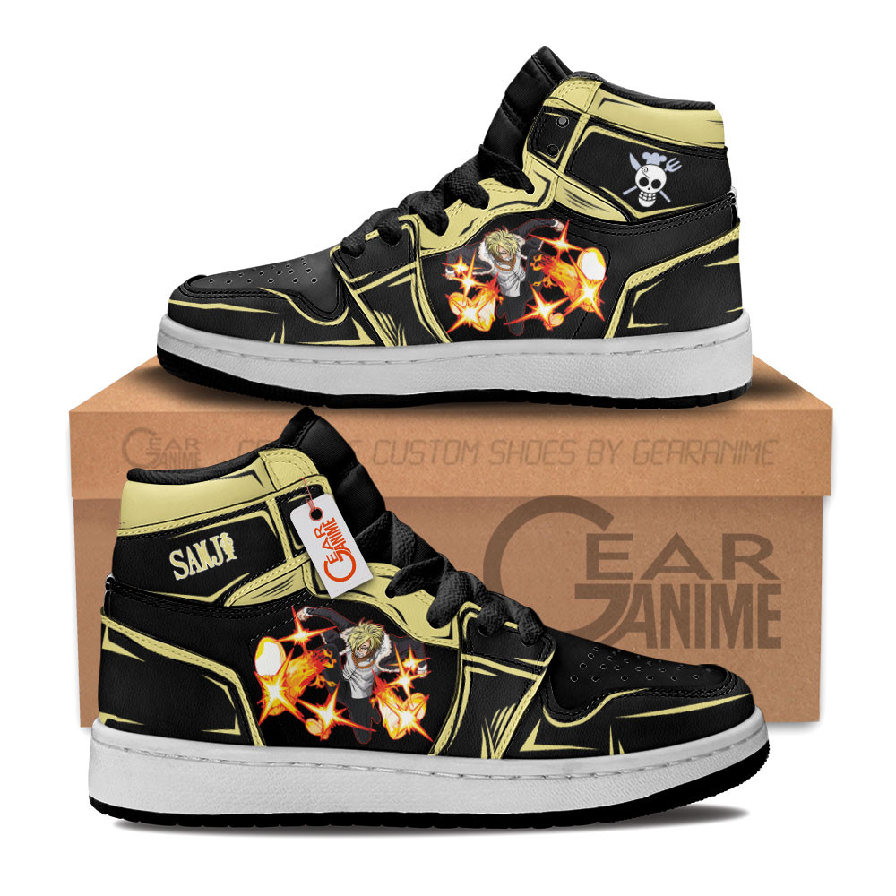 Sanji Vinsmoke Custom Anime Kids High-Top Leather Sneakers Personalized