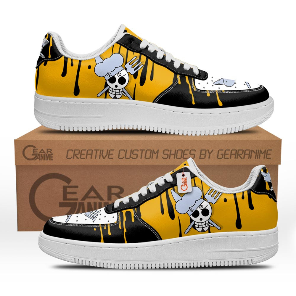 Sanji Vinsmoke Symbol Custom Anime Low-Top Leather Sneakers