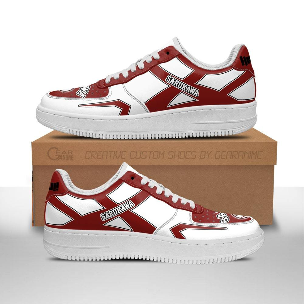 Sarukawa Tech High Custom Anime Low-Top Leather Sneakers