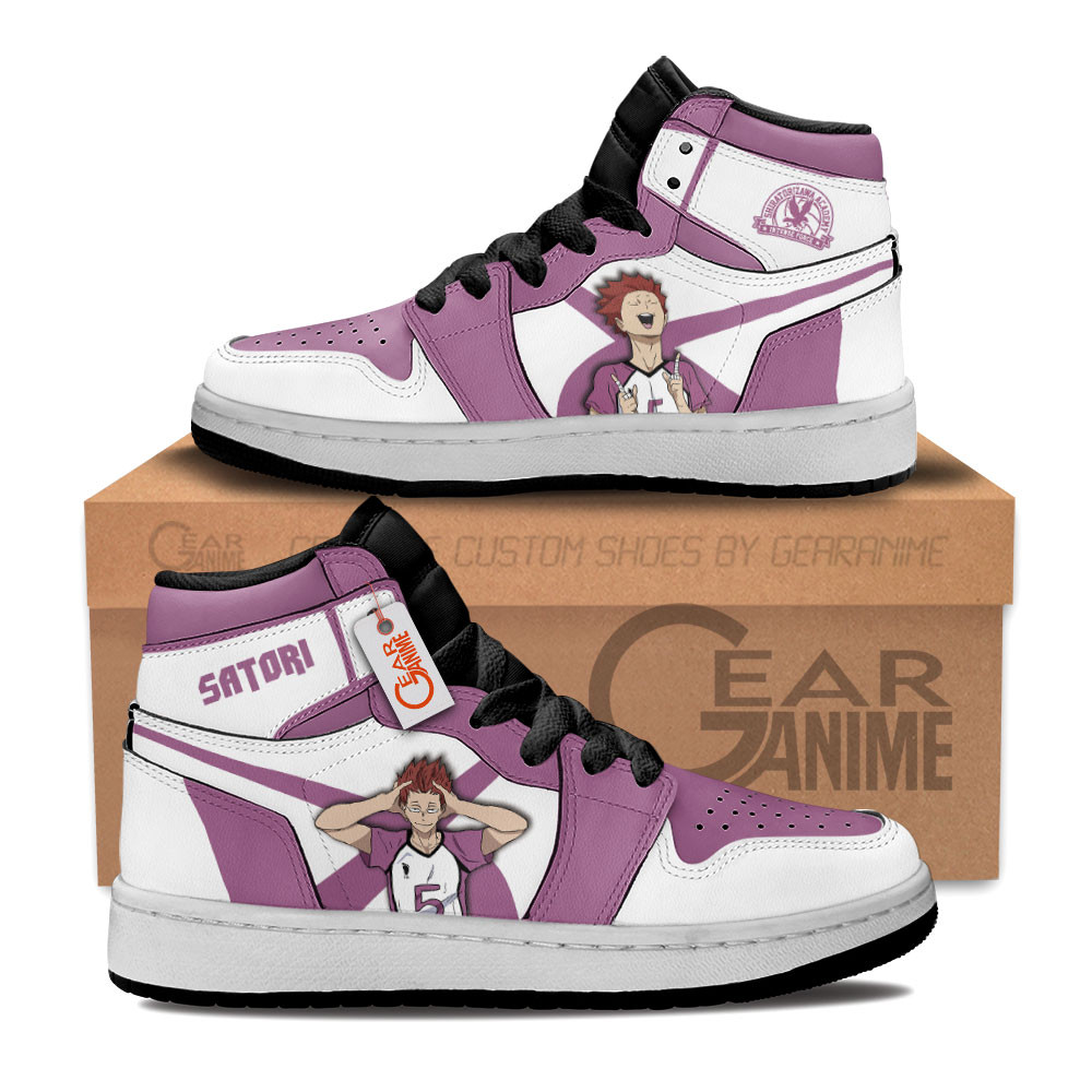 Satori Tendo Custom Anime Kids High-Top Leather Sneakers Personalized