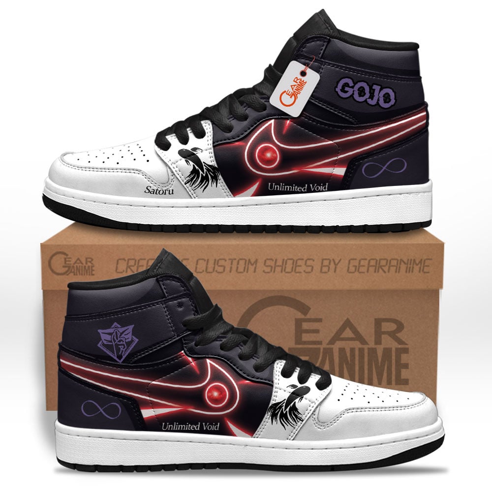 Satoru Gojo High-Top Leather Sneakers Limitless Skills Custom Name