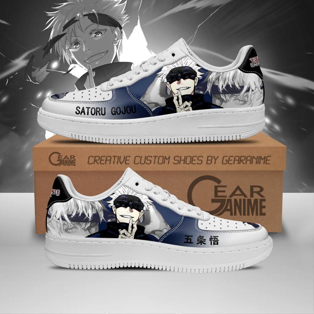 Satoru Gojou Custom Anime Low-Top Leather Sneakers