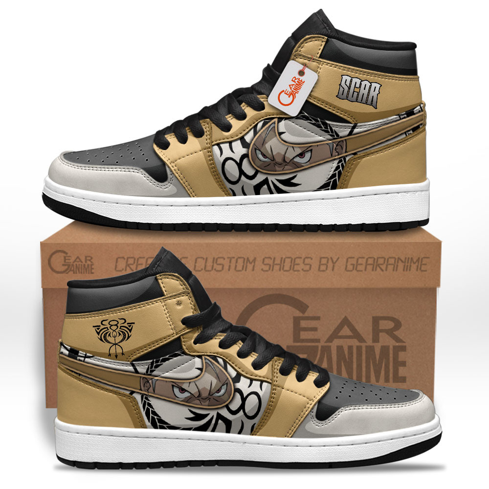 Scar Custom Anime High-Top Leather Sneakers