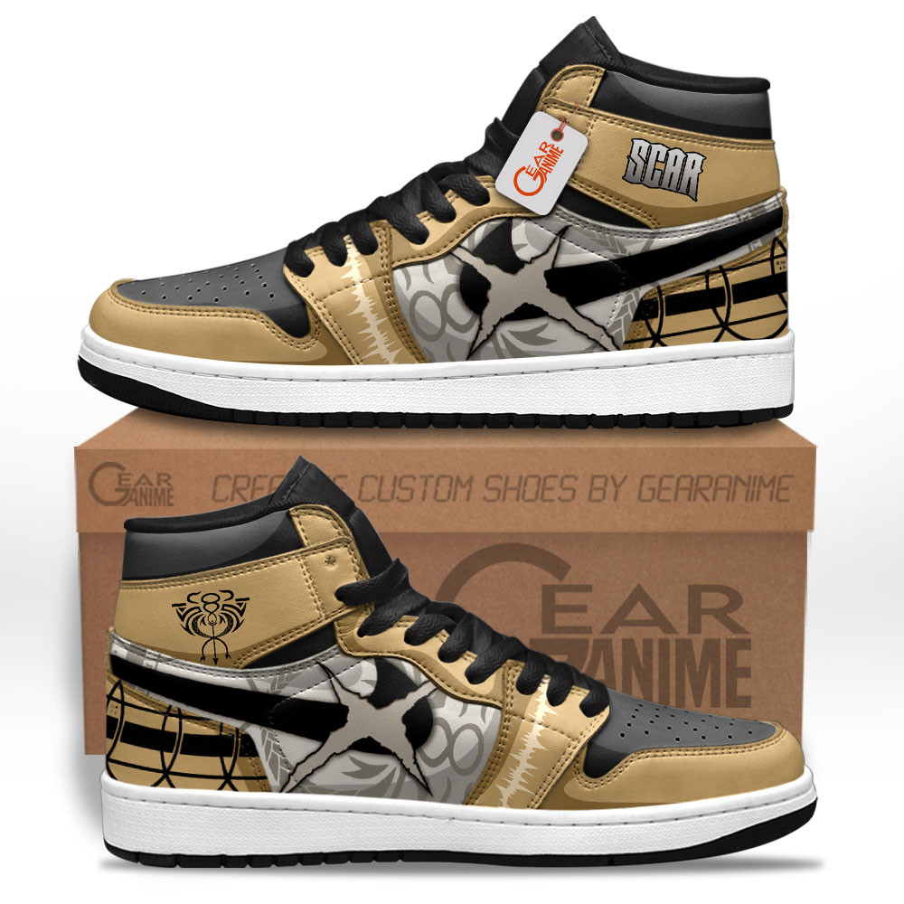Scar High-Top Leather Sneakers Custom Name
