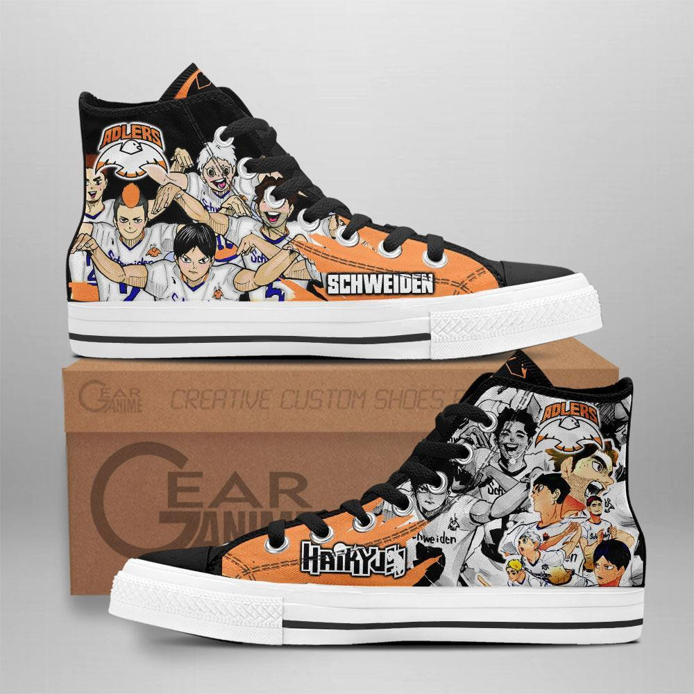 Schweiden Adlers Custom Anime High-Top Canvas Shoes