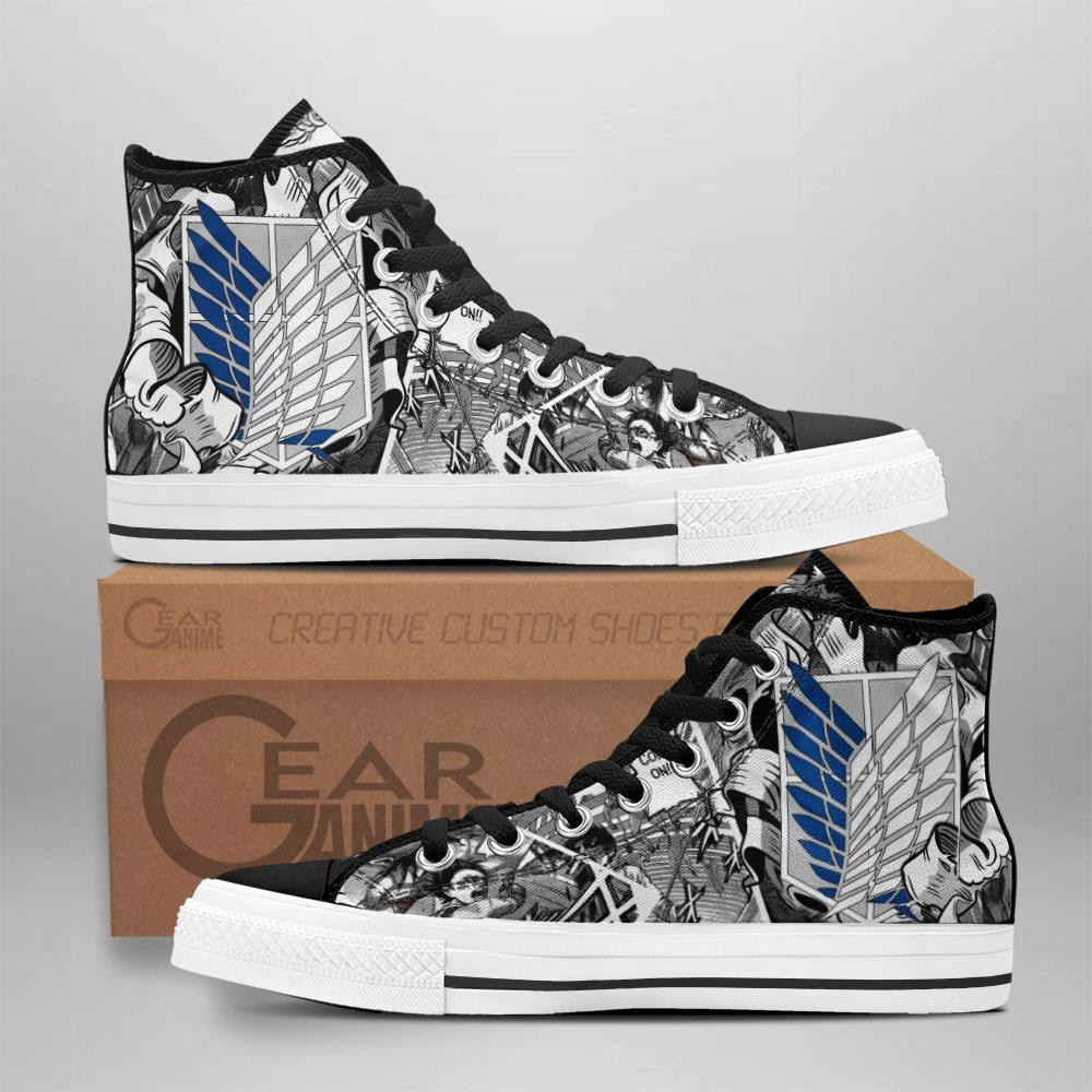 Scout Regiment Custom Anime High-Top Canvas Shoes TT2508