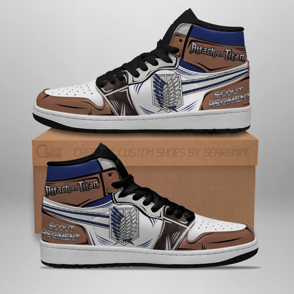 Scout Regiment Custom Anime High-Top Leather Sneakers Wings Of Freedom