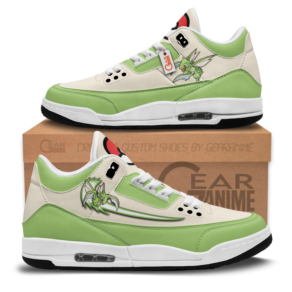 Scyther Custom Anime Retro 3 Leather Sneakers