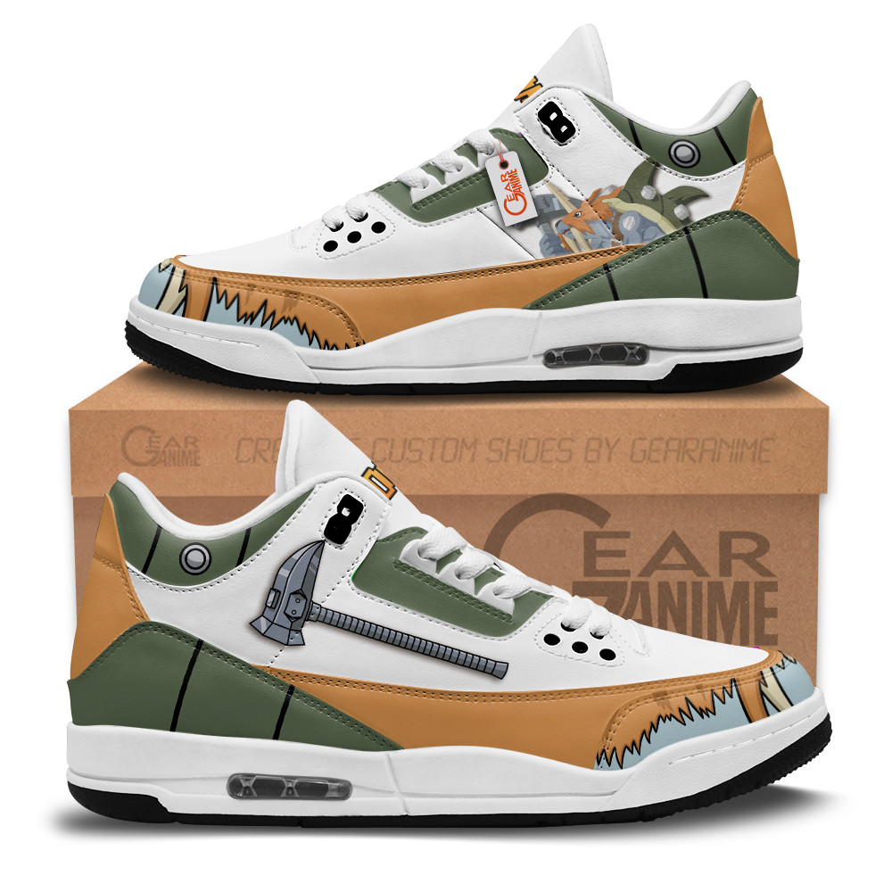 Sea Beast Zudomon Custom Anime Retro 3 Leather Sneakers