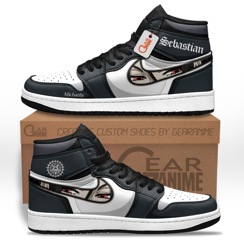 Sebastian Michaelis Custom Anime High-Top Leather Sneakers