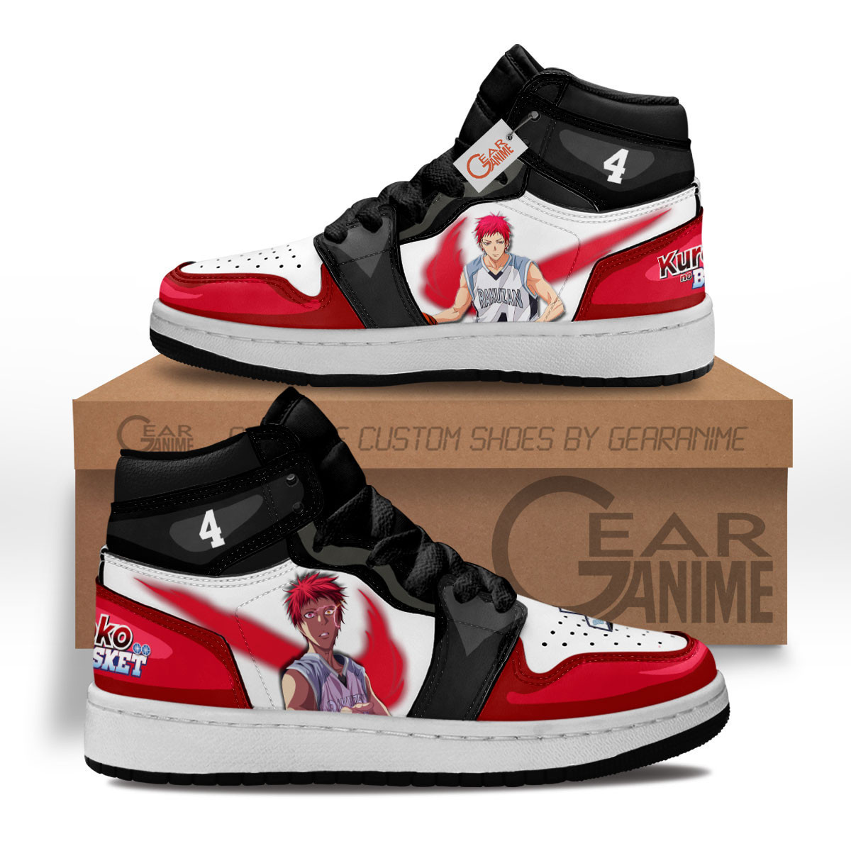 Seijuro Akashi Custom Anime Kids High-Top Leather Sneakers MV1302