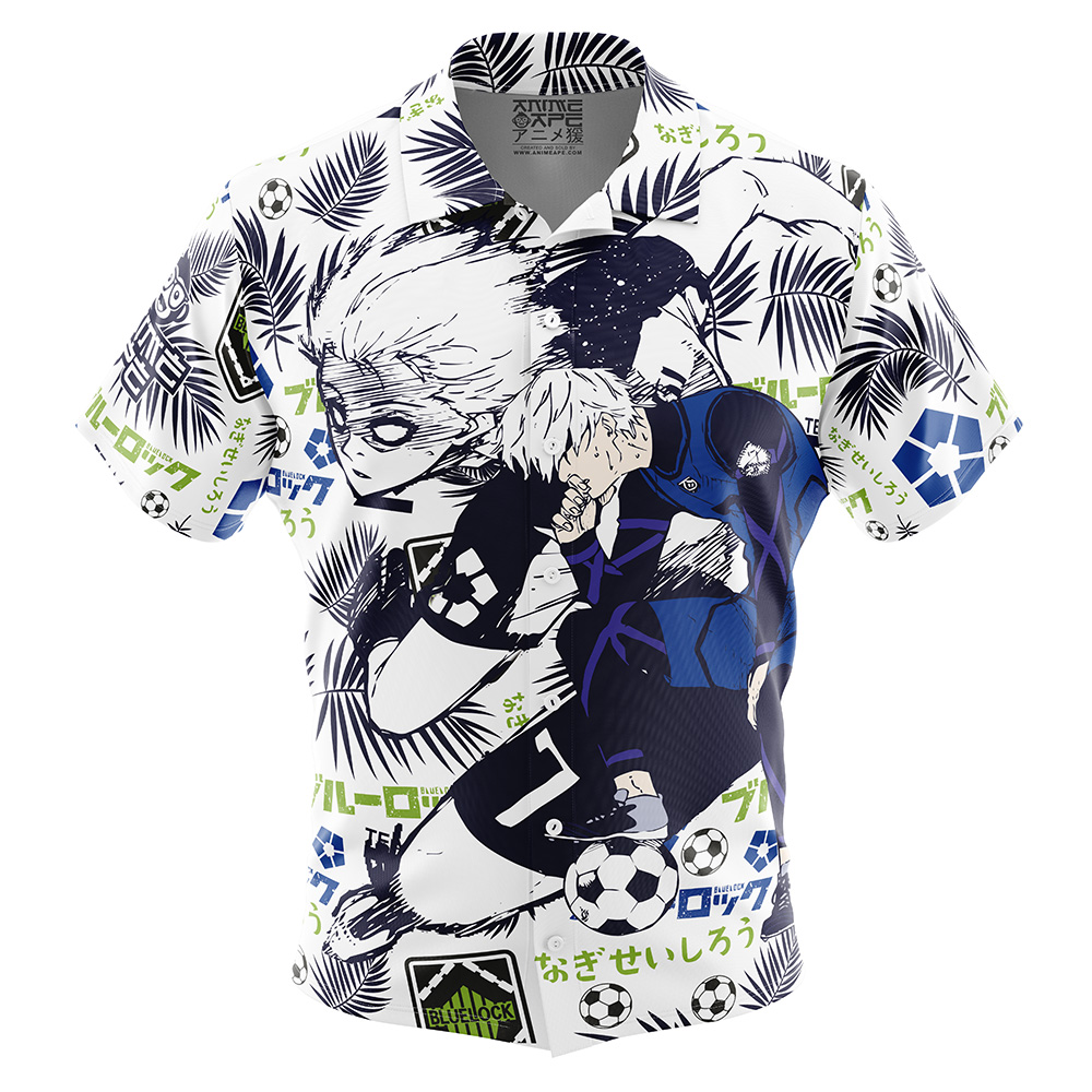 Seishiro Nagi Blue Lock Button Up Hawaiian Shirt
