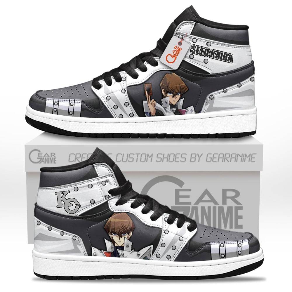 Seto Kaiba Shoes Custom High-Top Leather Sneakers
