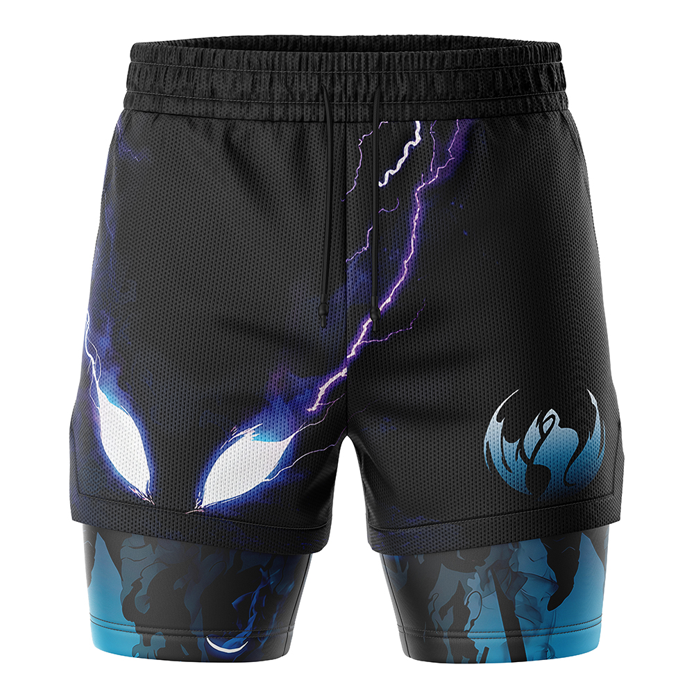 Shadow Monarch Solo Leveling 2-in-1 Performance Shorts
