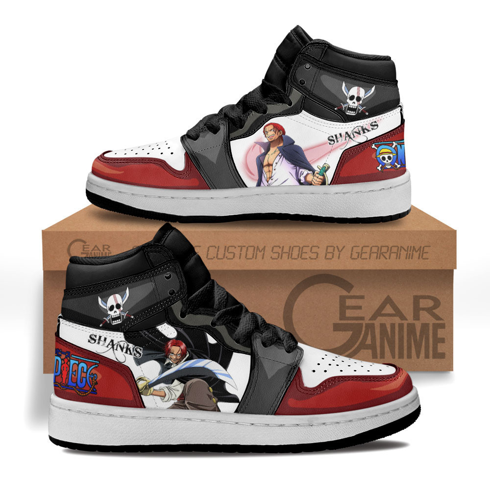 Shanks Custom Anime Kids High-Top Leather Sneakers