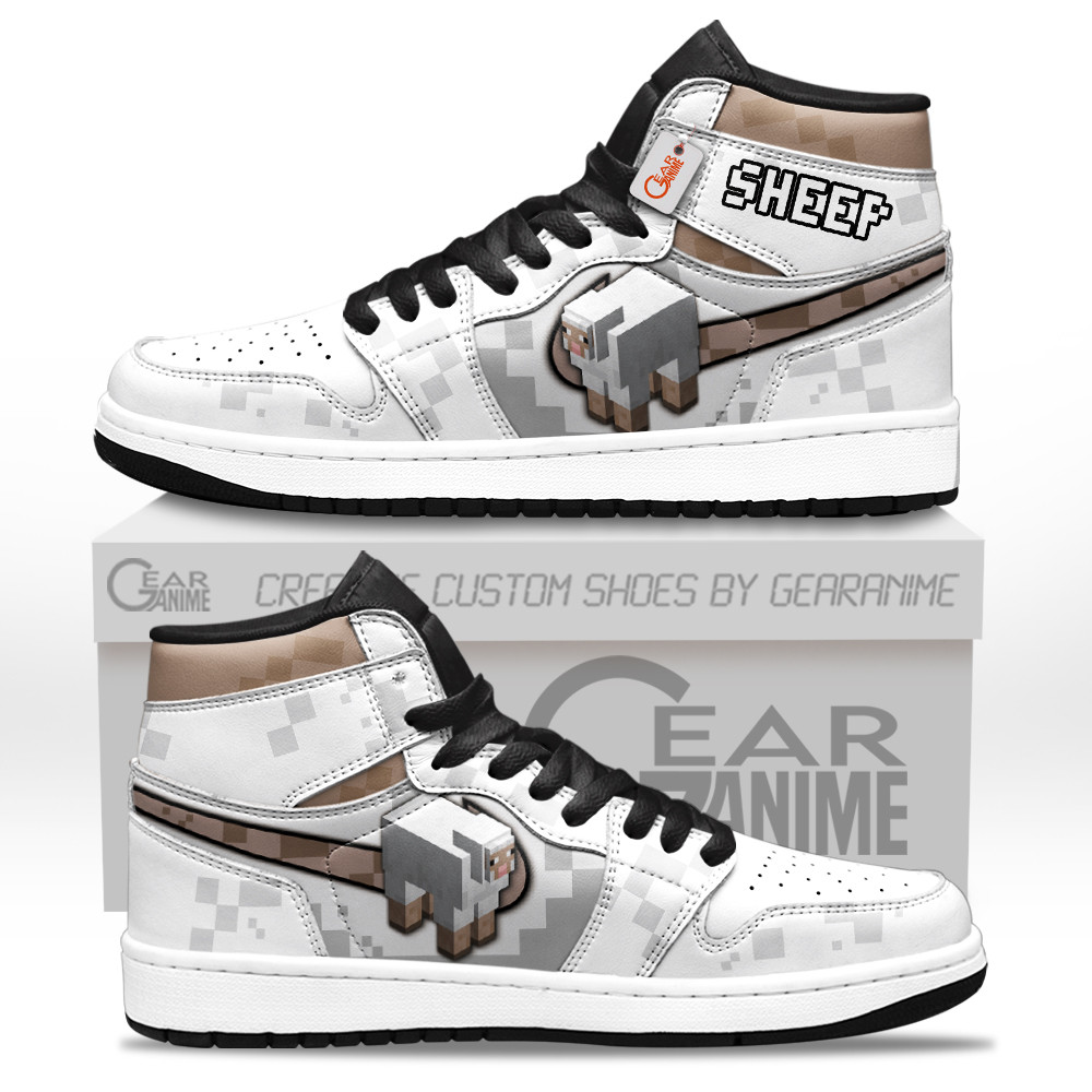 Sheep Custom Gaming High-Top Leather Sneakers Personalized Games Edition