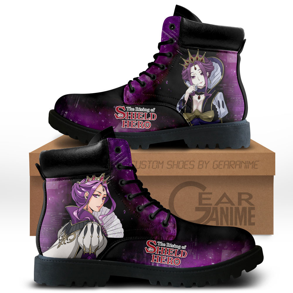 Shield Hero Mirellia Q Melromarc Custom Anime Combat Boots NTT281
