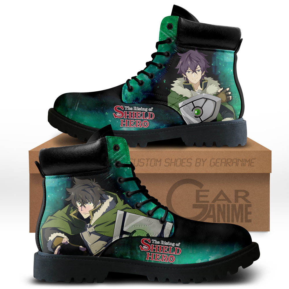 Shield Hero Naofumi Chimera Viper Shield Custom Anime Combat Boots NTT281