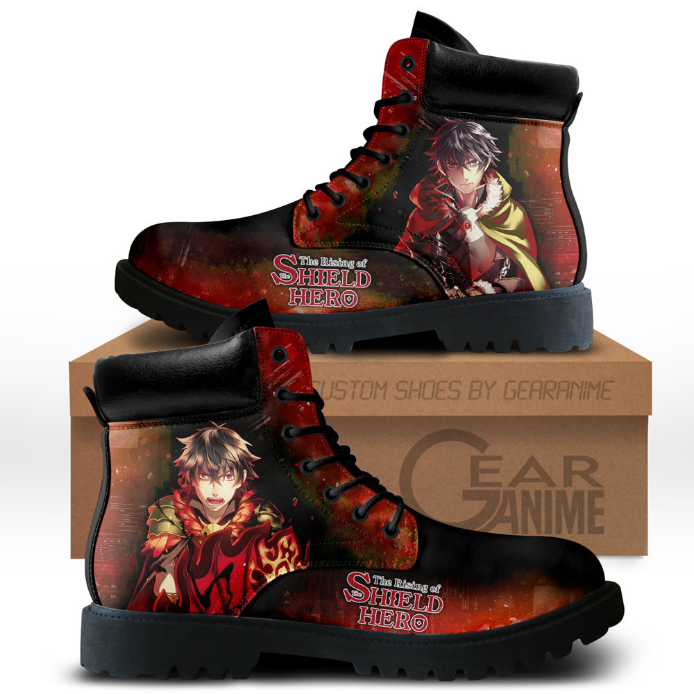 Shield Hero Naofumi Shield of Wrath Custom Anime Combat Boots NTT281