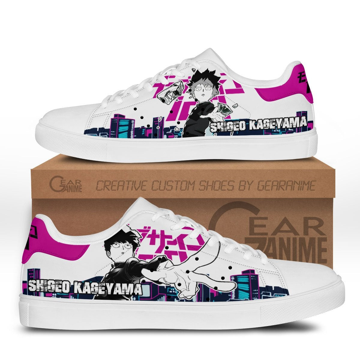Shigeo Kageyama Custom Anime Classic Court Shoes