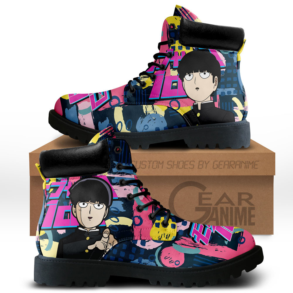 Shigeo Kageyama Custom Anime Combat Boots NTT171