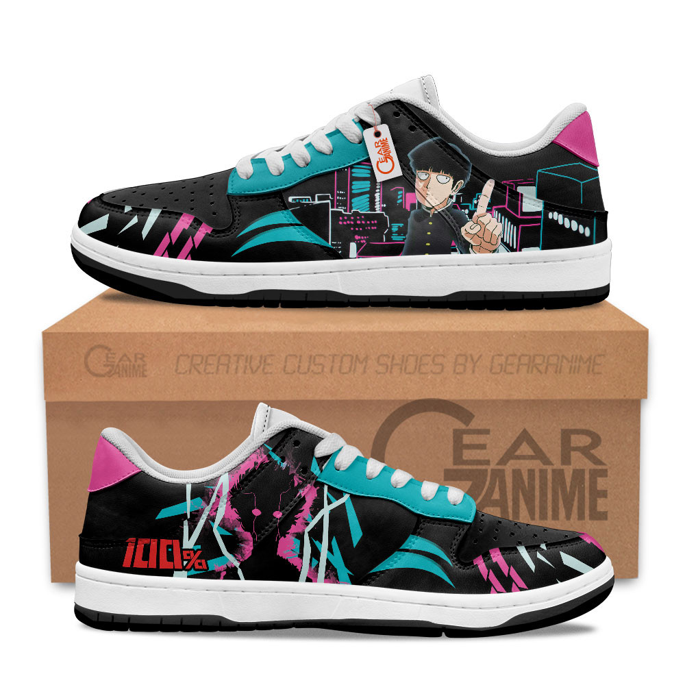 Shigeo Kageyama Custom Anime Low-Top Skate Sneakers