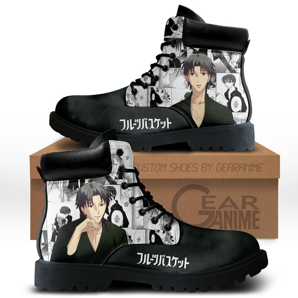 Shigure Sohma Custom Anime Combat Boots NTT071