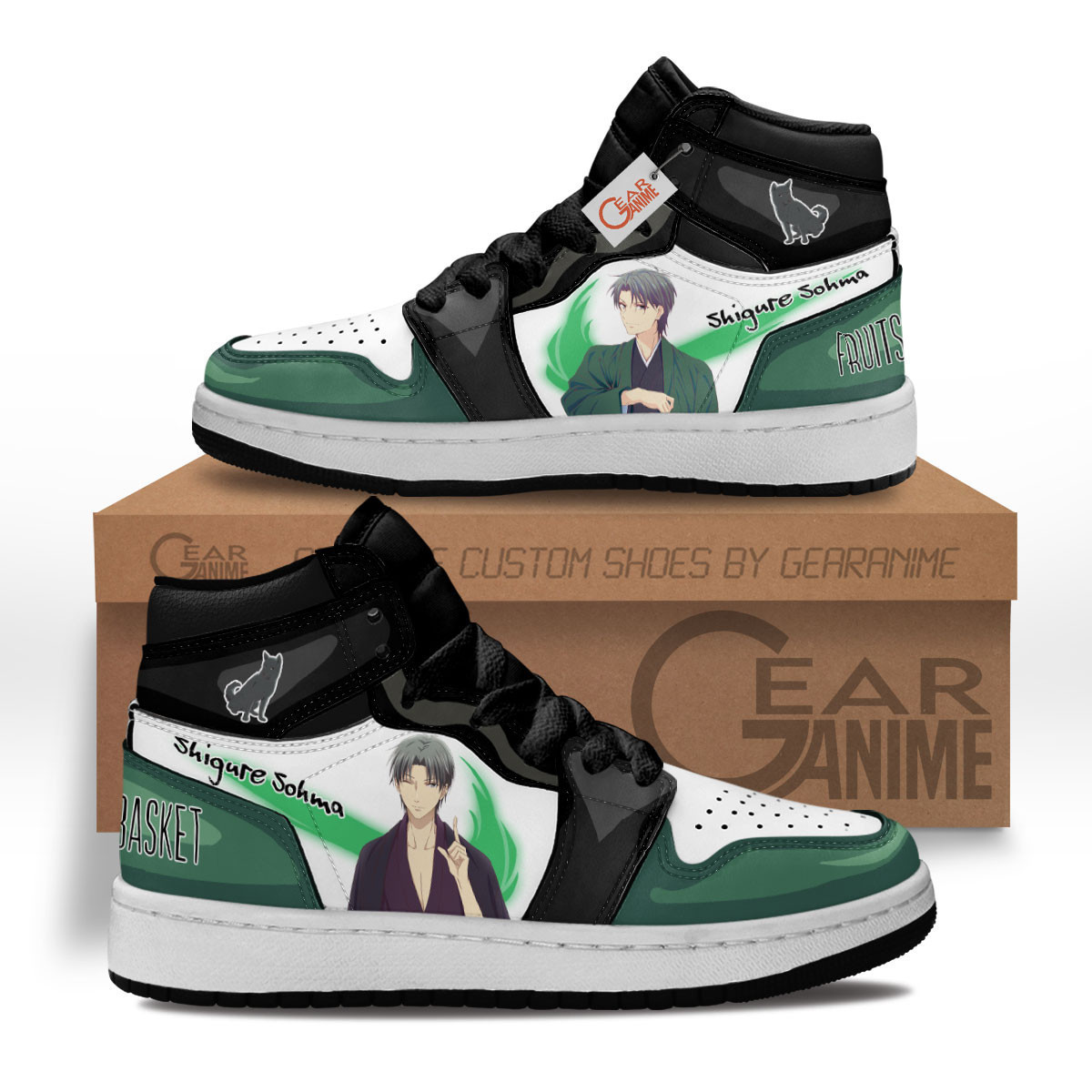 Shigure Sohma Custom Anime Kids High-Top Leather Sneakers MV1302