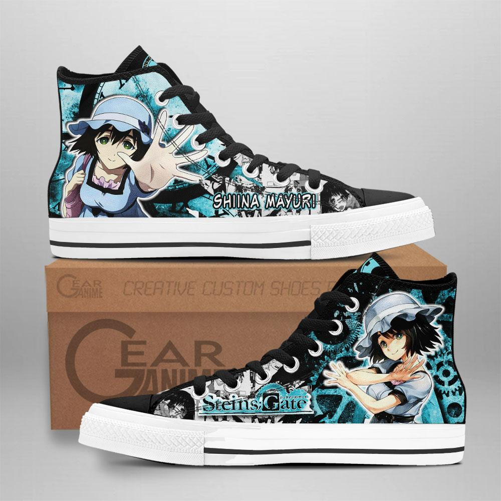 Shiina Mayuri Custom Anime High-Top Canvas Shoes NTT080