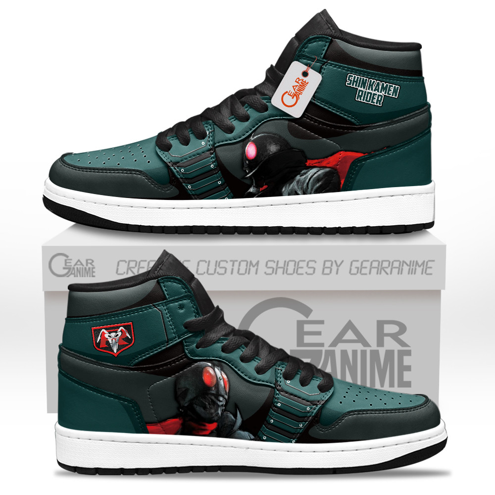 Shin Kamen Rider Custom Movie High-Top Leather Sneakers Unique Style & Design