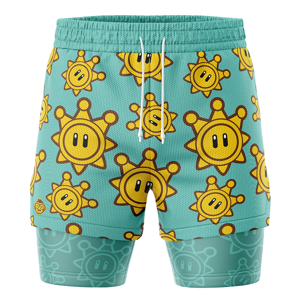 Shine Sprite Super Mario Bros 2-in-1 Performance Shorts